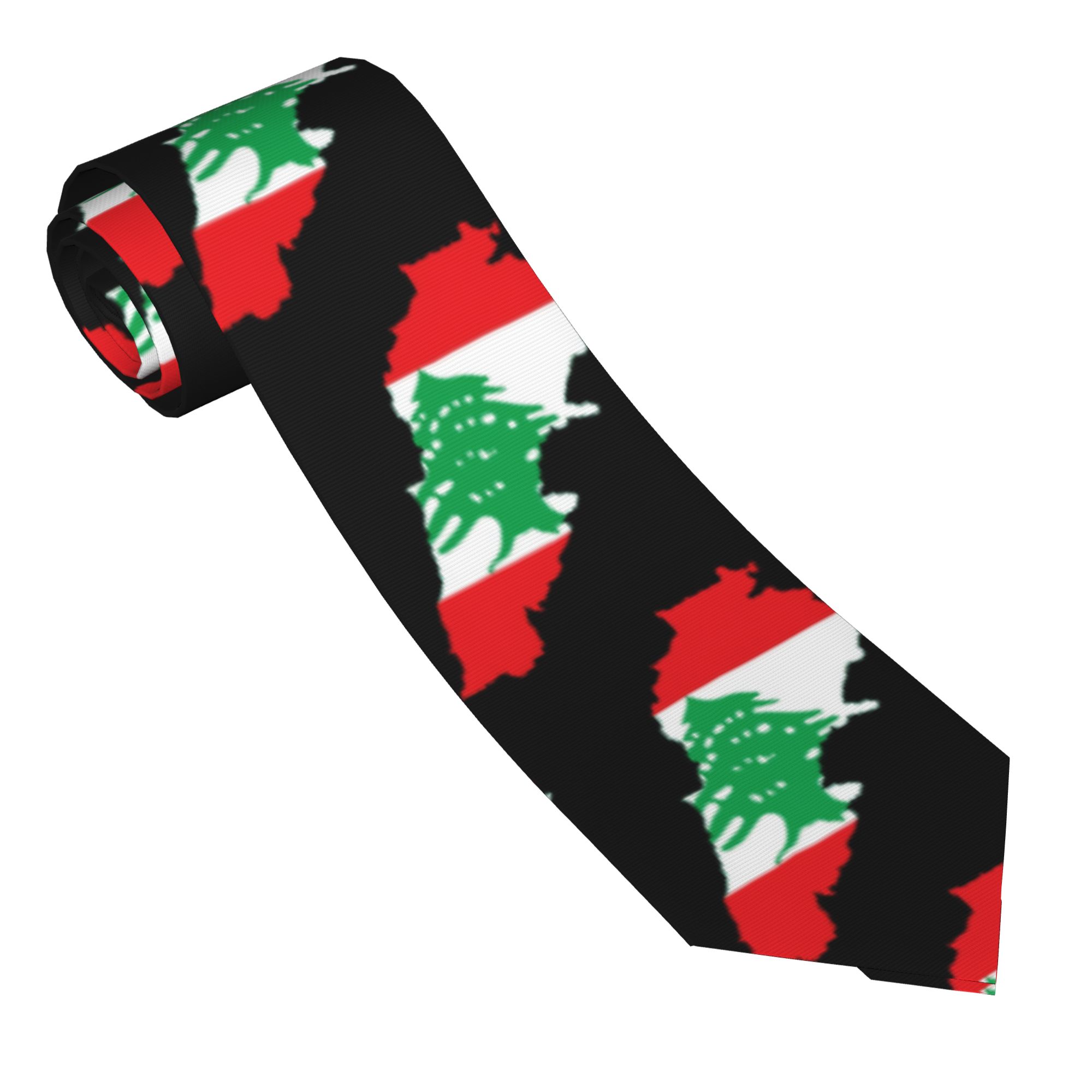 Women Accessories Lebanon - Krawat z mapą Libaunu, flaga Libaunu,