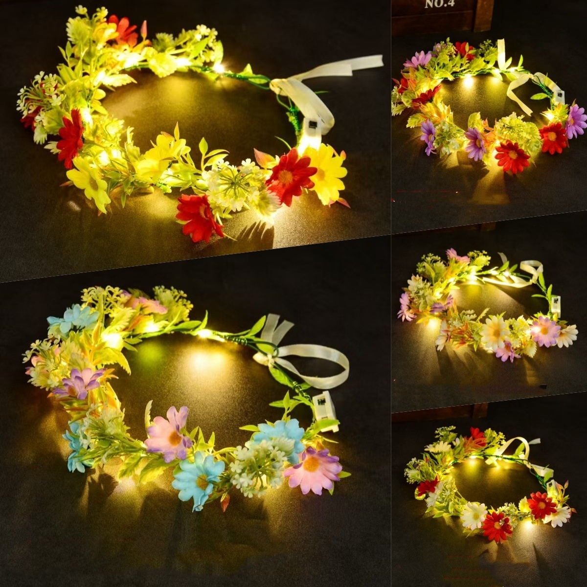 Women Accessories Photos - Świecąca opaska na głowę z kwiatami