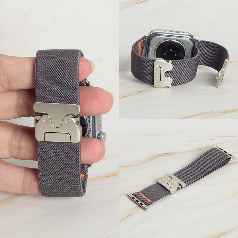 Women Accessories Website - Modny pomarańczowy pasek z elastycznego nylonu