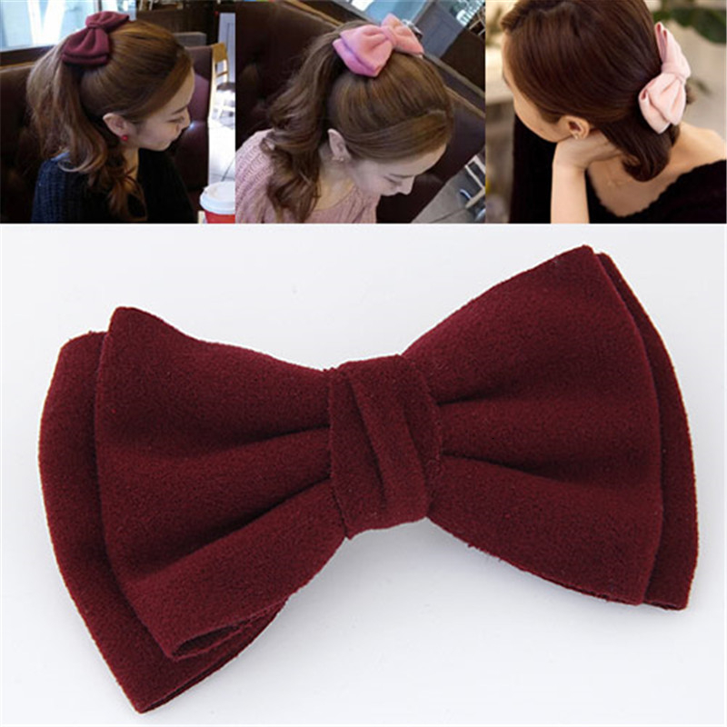 Koreański Solid Color Bow klip – Women'S Accessories Flannels recenzja i cena